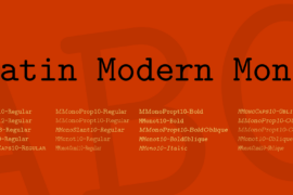 Latin Modern Mono Font Family
