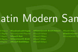Latin Modern Sans Font Family