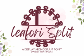 Leafori Split Monogram Font