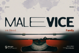 Malevice Inkbleed Font Family