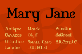 Mary Jane Font Family