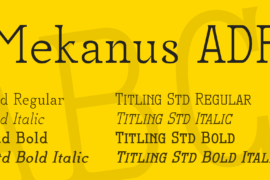 Mekanus ADF Font Family