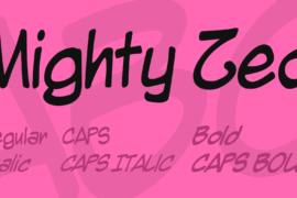 Mighty Zeo Font Family