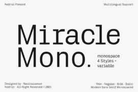 Miracle Mono Font Family