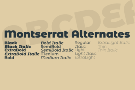 Montserrat Alternates Font Family