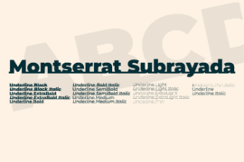 Montserrat Subrayada Font Family
