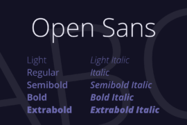 Open Sans Font Family