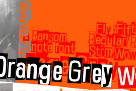 Orange Grey Wow Font Family