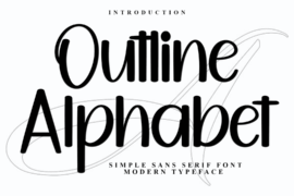 Outline Alphabet Font