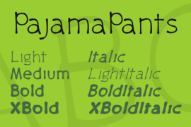 PajamaPants Font Family