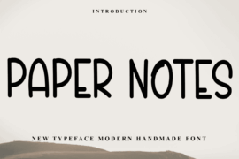 Paper Notes Font