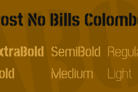 Post No Bills Colombo Font Family