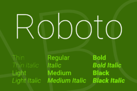 Roboto Font Family