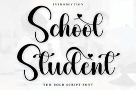 School Student Font