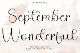 September Wonderful Font