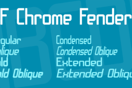 SF Chrome Fenders Font Family