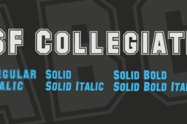SF Collegiate Font Family