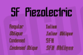SF Piezolectric Font Family
