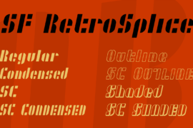 SF RetroSplice Font Family