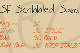 SF Scribbled Sans Font Family