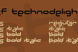SF Technodelight Font Family