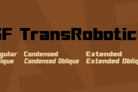 SF TransRobotics Font Family