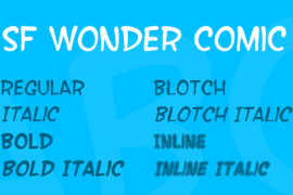 SF Wonder Comic Font Family