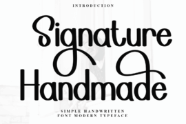 Signature Handmade Font