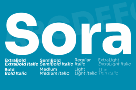 Sora Font Family