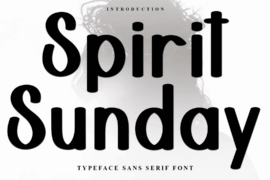 Spirit Sunday Font