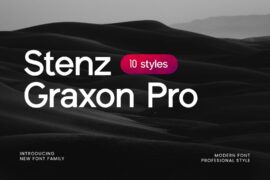 StenzGraxonPro Font Family