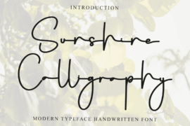 Sunshine Calligraphy Font