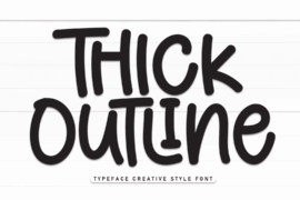 Thick Outline Font
