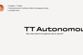 TT Autonomous Trl Font Family
