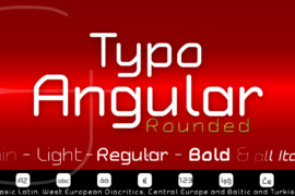 Typo Angular Rounded Font Family