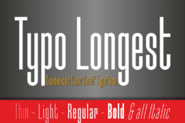 Typo-Longest Font Family
