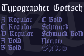 Typographer Gotisch Font Family