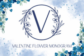 Valentine Flower Monogram Font