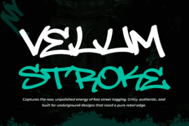 Velum Stroke Font