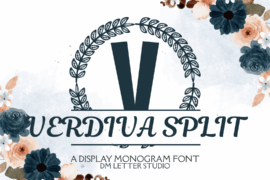Verdiva Split Monogram Font