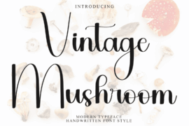 Vintage Mushroom Font