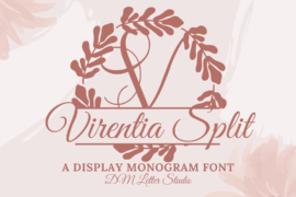 Virentia Split Monogram Font