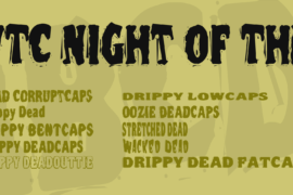 VTC Night Of The Font Family