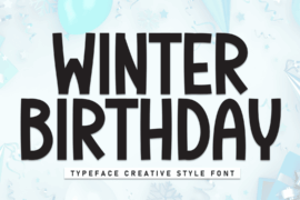 Winter Birthday Font