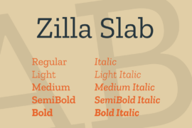 Zilla Slab Font Family
