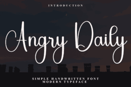 Angry Daily Font