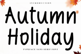 Autumn Holiday Font
