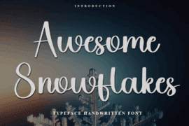 Awesome Snowflakes Font
