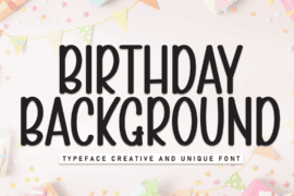 Birthday Background Font
