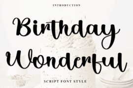 Birthday Wonderful Font